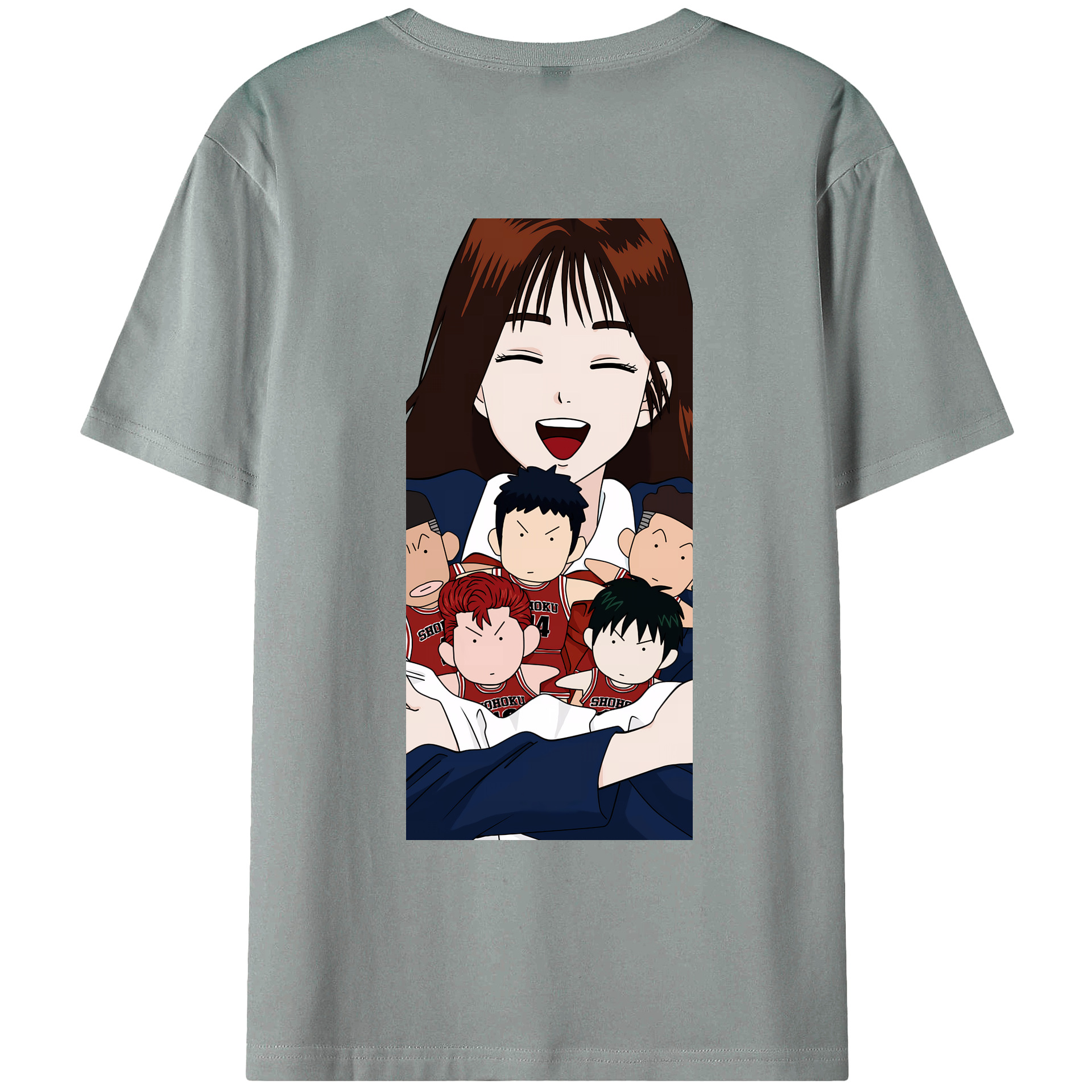 （画像用） SLAM DUNK／スラムダンク 綿100％ メンズ半袖Tシャツ（バックプリント） 通気性